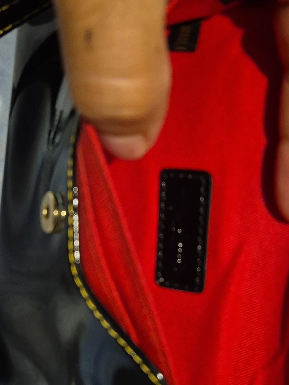 Dooney & Bourke Black Patent Crossbody with Yellow Stitching